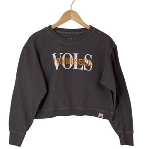 Unwind by League Gray Tennessee VOLS Women's Top Size Large Ribbed Cropped